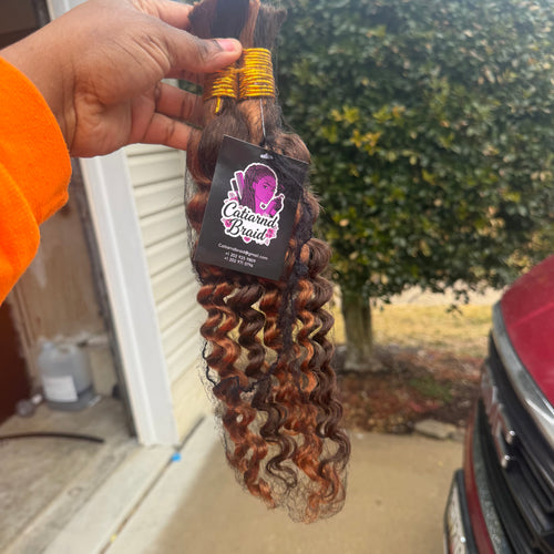 Catiarndbraid 18 inches Deep wave 100% human hair curls for braids